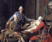 Alexander Roslin Gustav III of Sweden, and his brothers Sweden oil painting artist